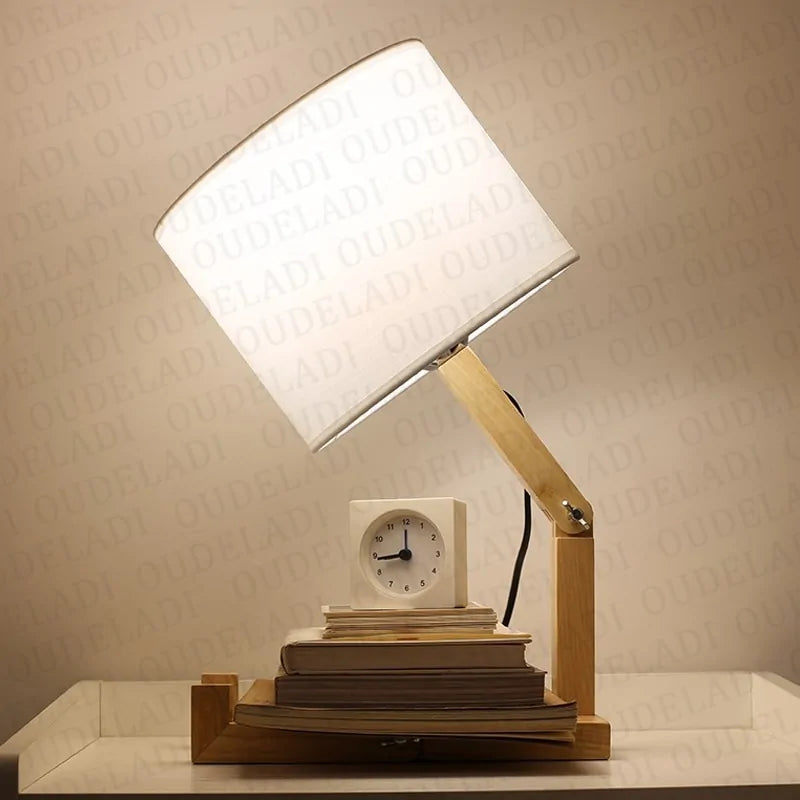 Robot Shape Wooden Table Lamp