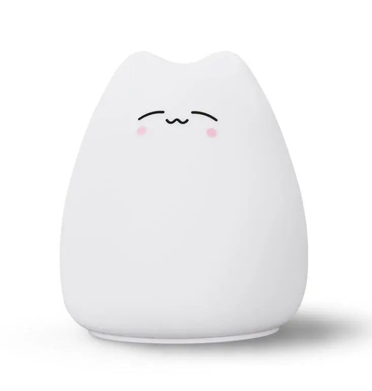 LED Colorful Cat Silicone Night Light