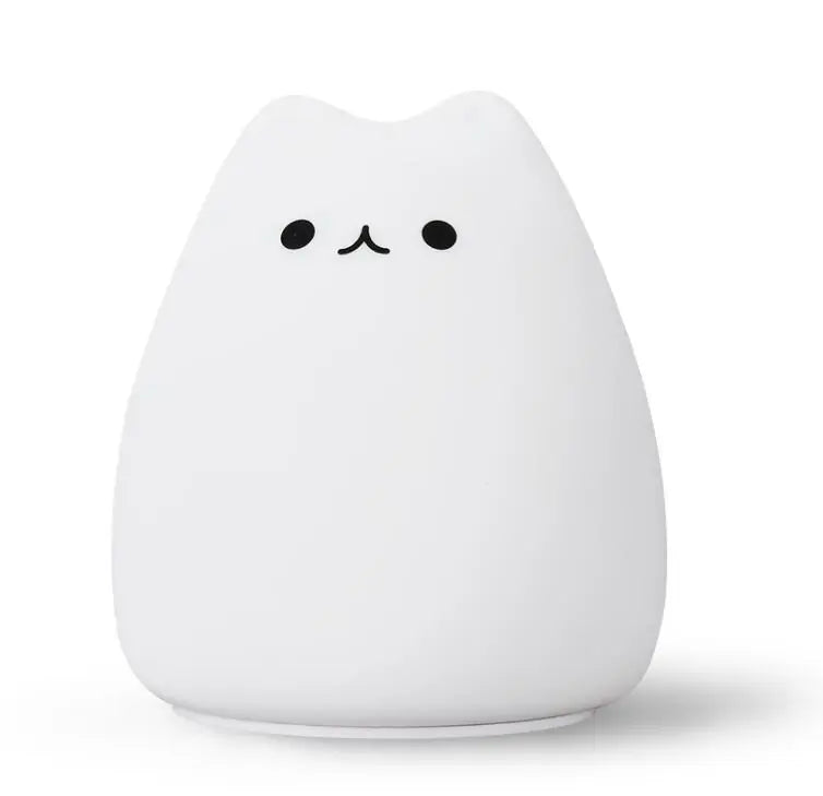 LED Colorful Cat Silicone Night Light