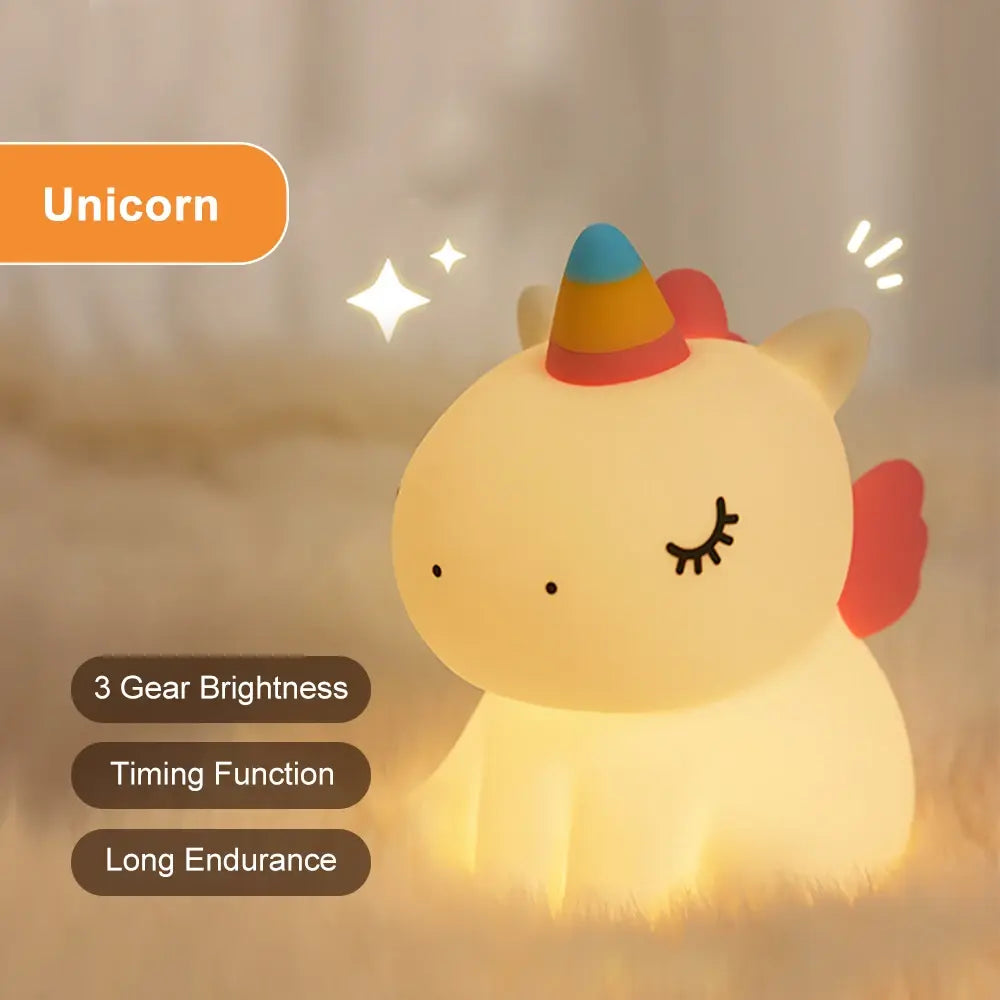 Cute Unicorn LED Night Light