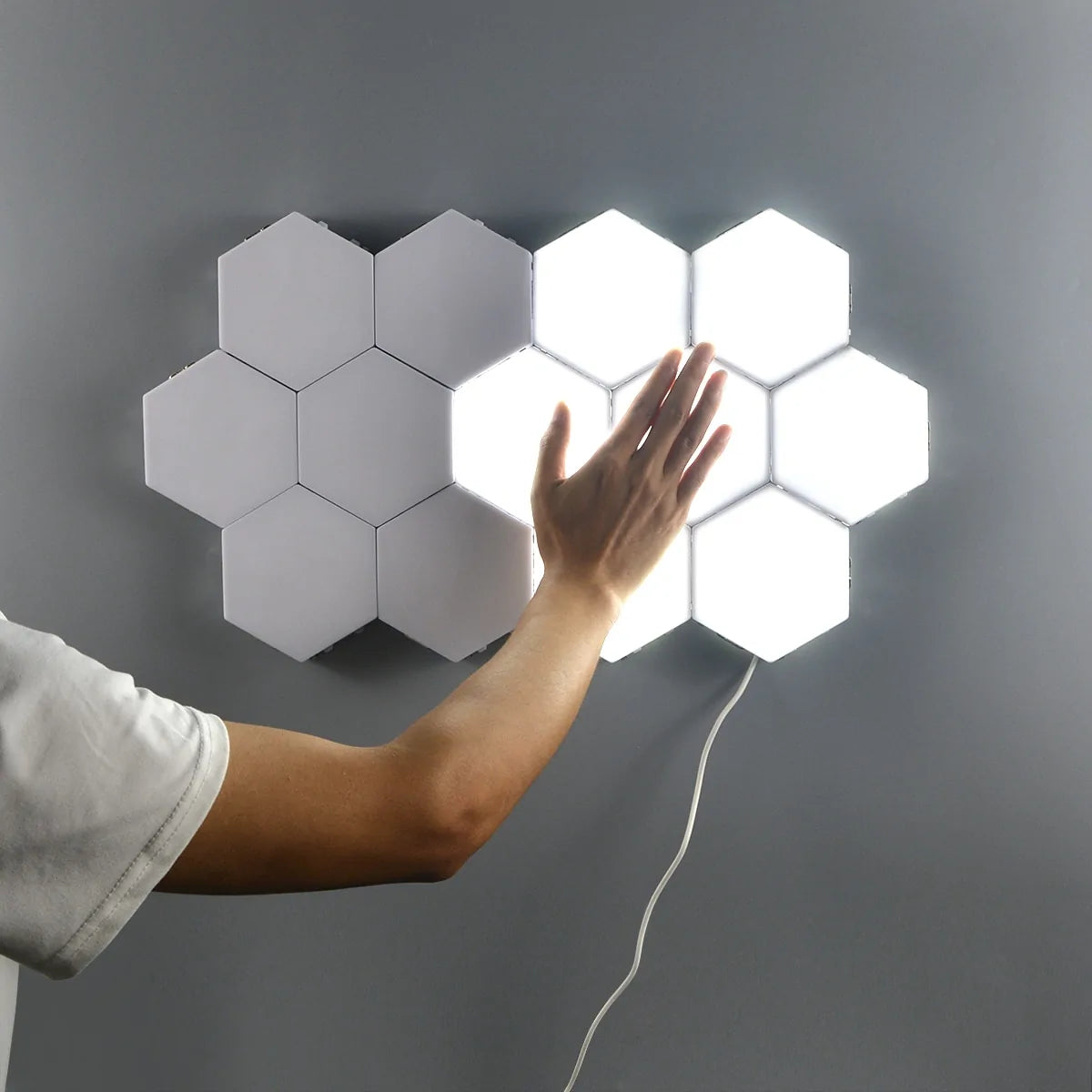 Quantum Hexagon Lamp Touch Activated